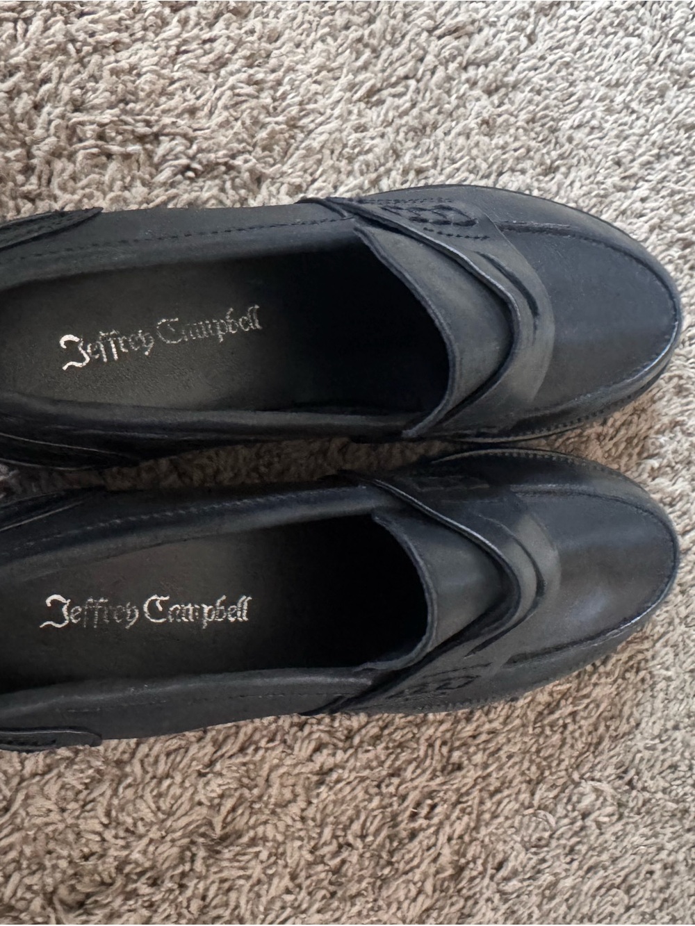 Jeffrey Campbell Black Penny Loafers